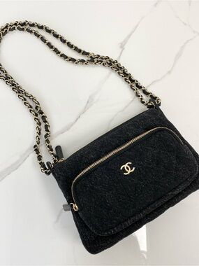 Chanel Denim Chain Shoulder Bag